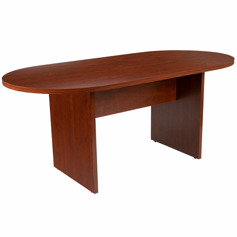 Office & Reception FLASH Conference Tables | 6 Foot (72 Inch) Classic Oval Conference Table - Meeting Table