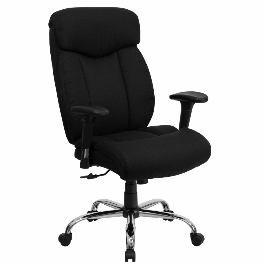 Office & Reception FLASH Big & Tall Office Chairs | Hercules Series Big & Tall 400 Lb. Rated High Back Executive Swivel Ergonomic Office Chair With Full Headrest And Adjustable Arms