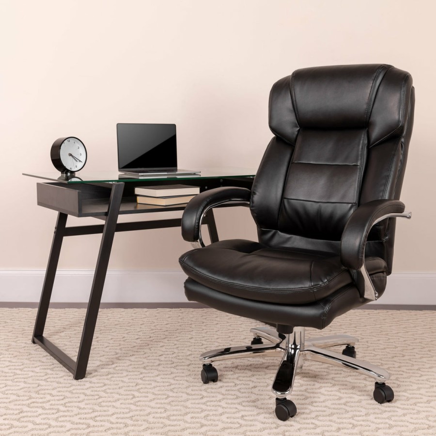 Office & Reception FLASH Big & Tall Office Chairs | Hercules Series 24/7 Intensive Use Big & Tall 500 Lb. Rated Executive Swivel Ergonomic Office Chair With Loop Arms