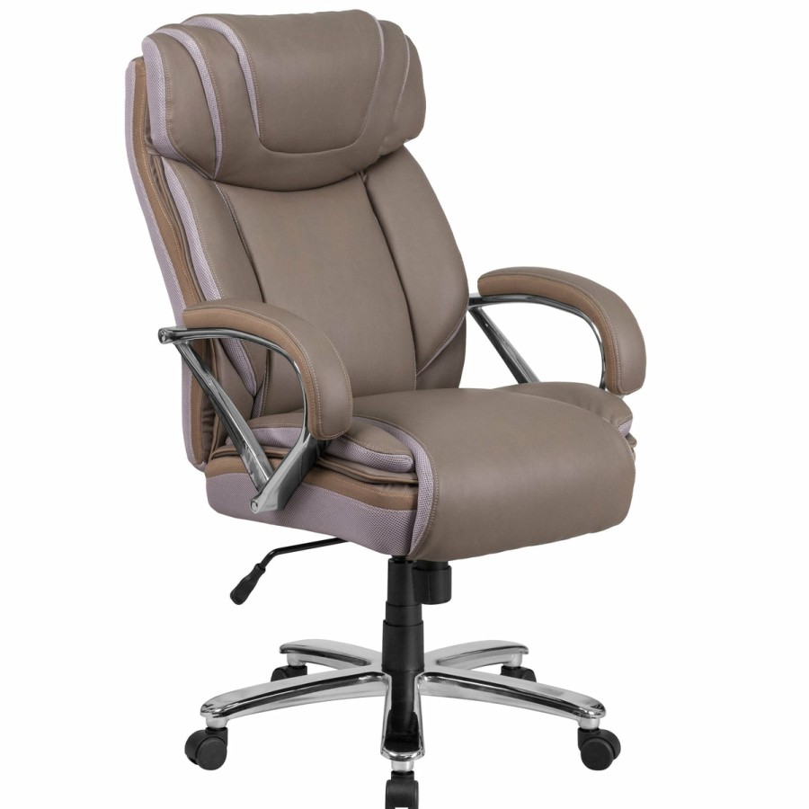 Office & Reception FLASH Big & Tall Office Chairs | Hercules Series Big & Tall 500 Lb. Rated Leathersoft Executive Swivel Ergonomic Office Chair With Extra Wide Seat