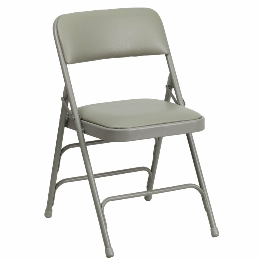 Folding & Event FLASH Metal Folding Chairs | Hercules Series Curved Triple Braced & Double Hinged Upholstered Metal Folding Chair