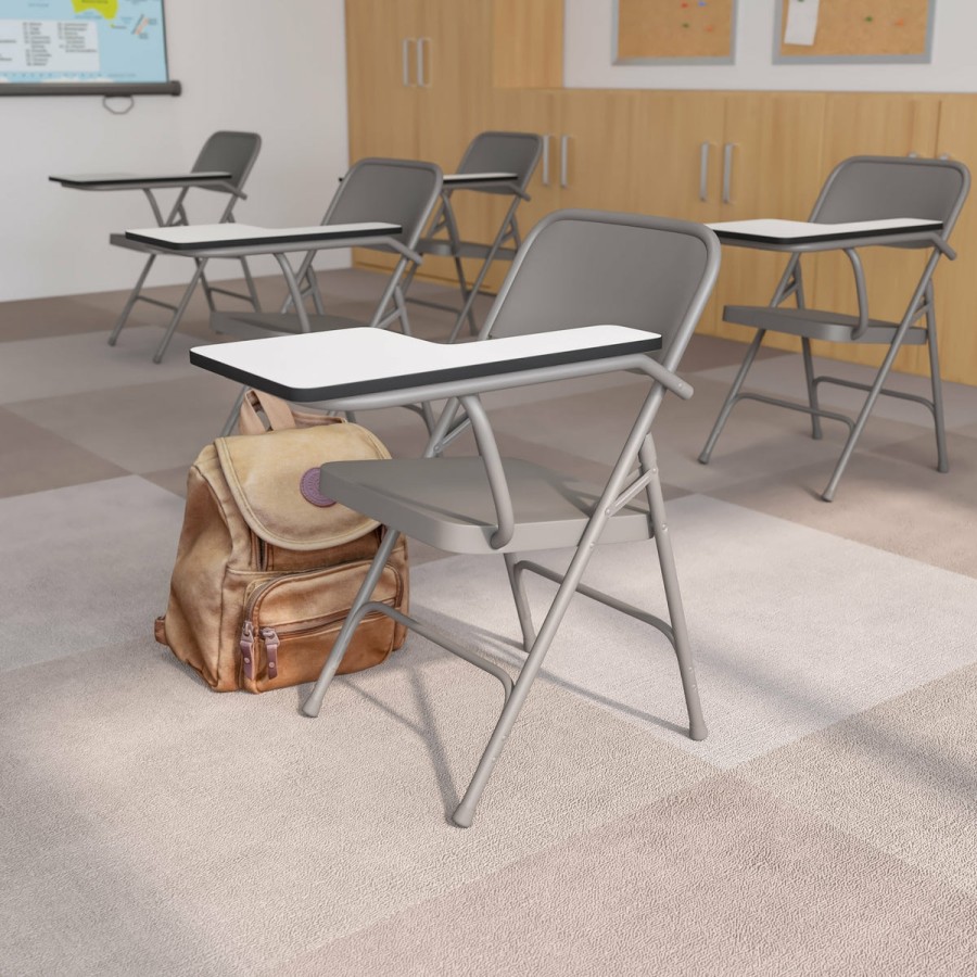 Classroom FLASH Tablet Arm Chairs | Premium Steel Folding Chair With Left Handed Tablet Arm