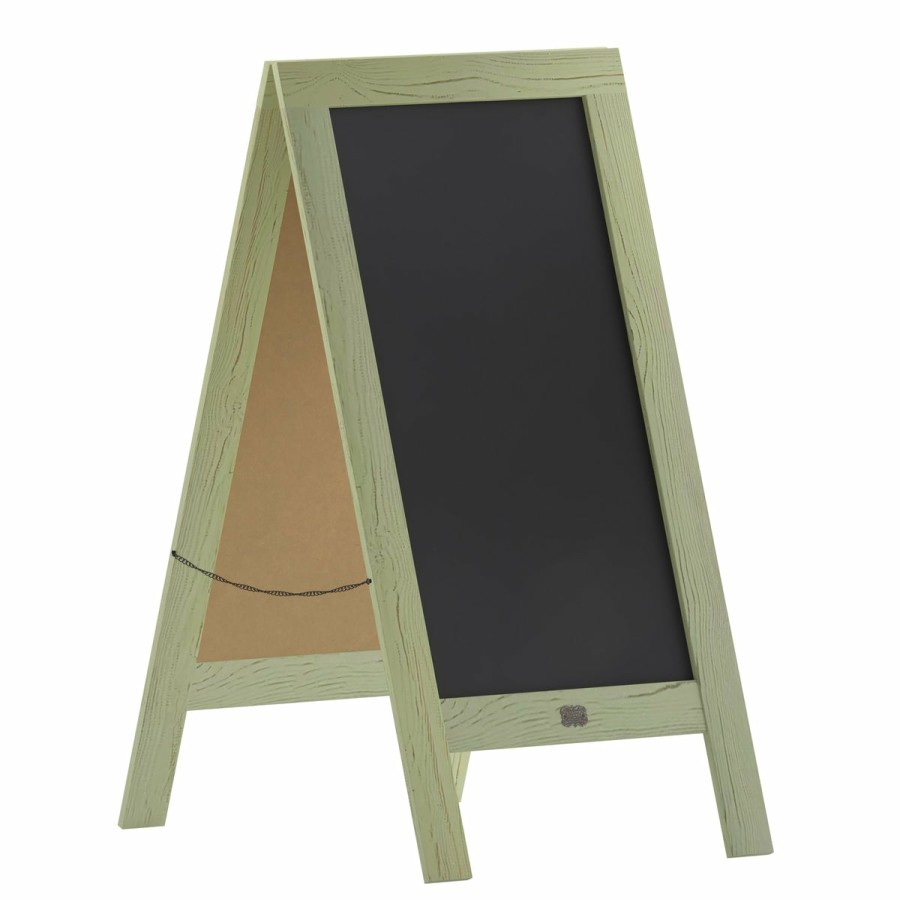 More FLASH | Canterbury Vintage Wooden A-Frame Magnetic Indoor/Outdoor Chalkboard Sign, Freestanding Double Sided Extra Large Message Board