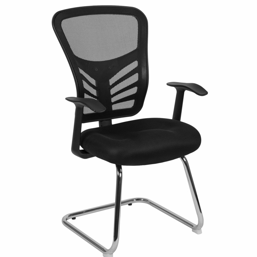 Office & Reception FLASH Reception Side Chairs | Mesh Side Reception Chair With Chrome Sled Base