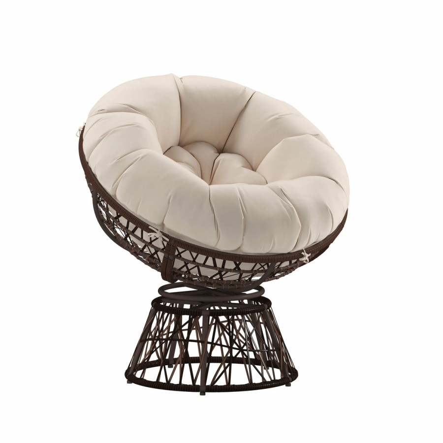 More FLASH | Bowie Comfort Series Swivel Patio Chair With Cushion