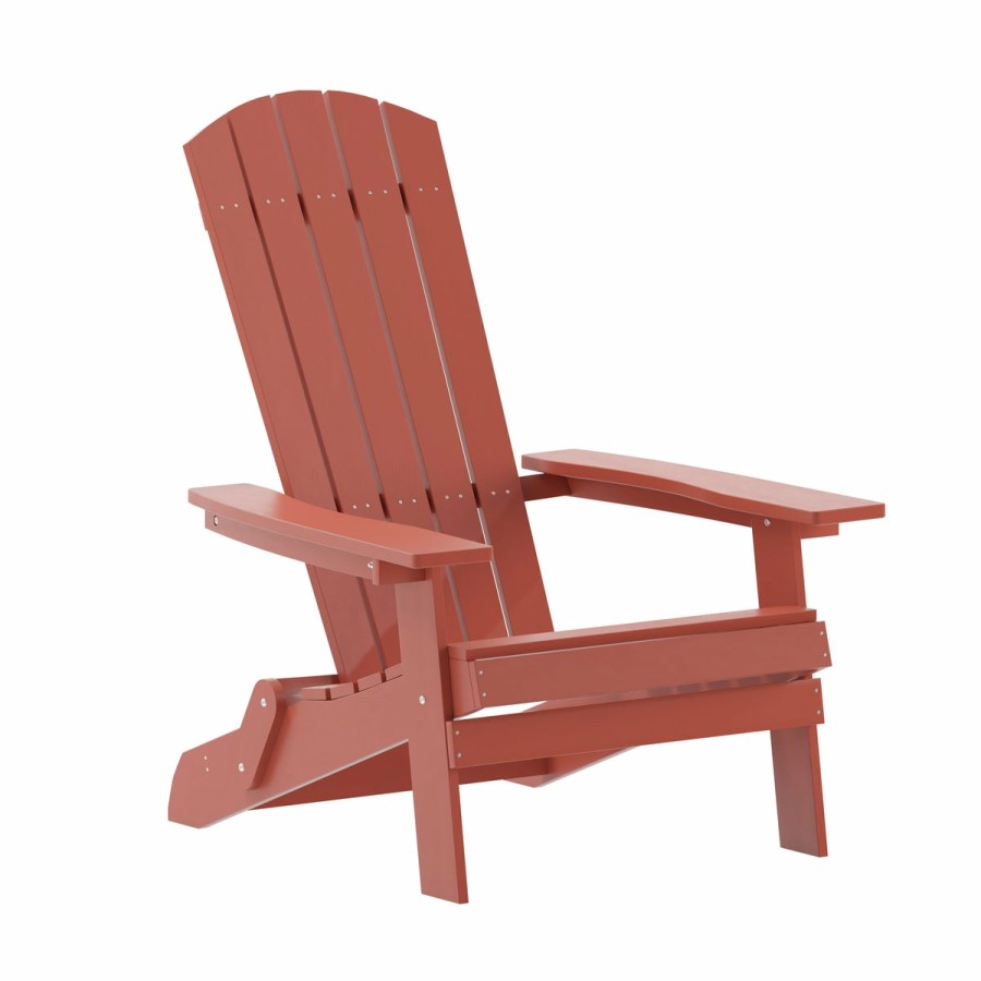 More FLASH | Charlestown All-Weather Poly Resin Indoor/Outdoor Folding Adirondack Chair