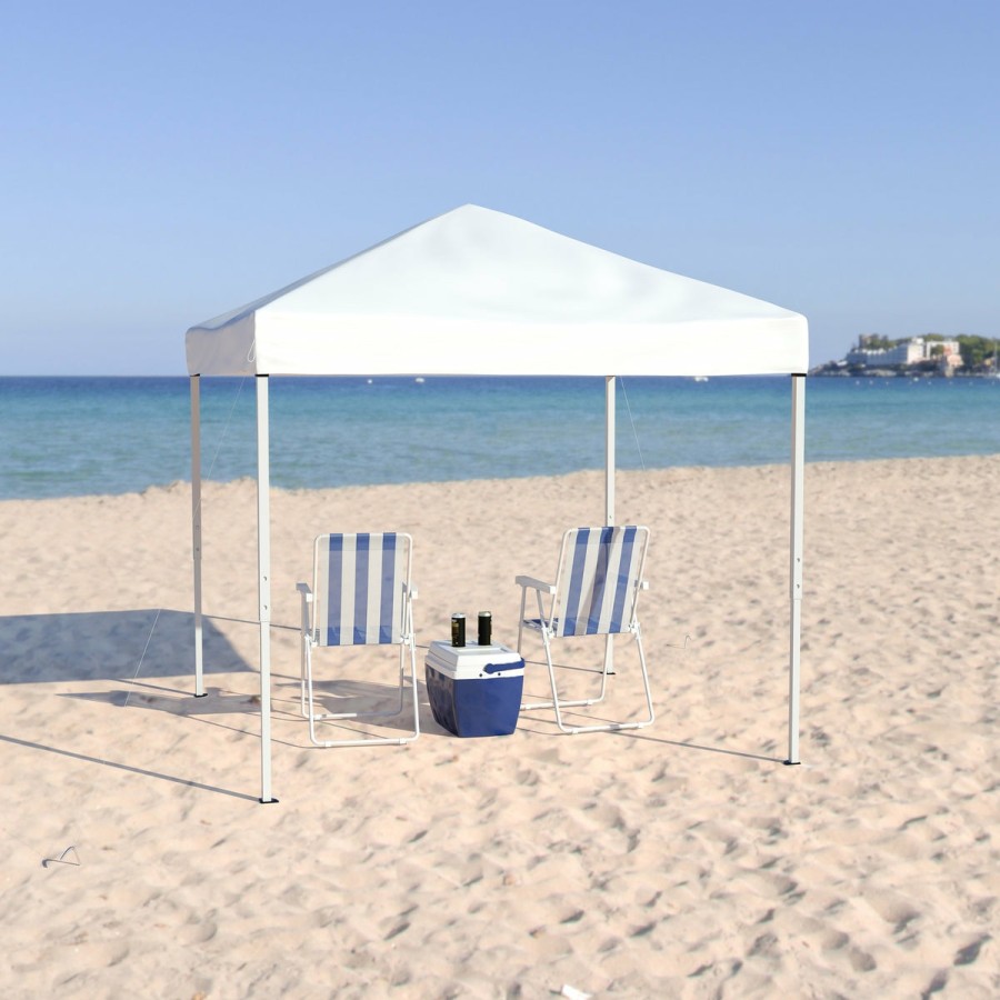 More FLASH | 8'X8' Outdoor Pop Up Event Slanted Leg Canopy Tent With Carry Bag