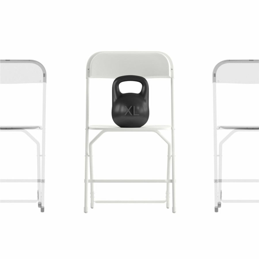 Folding & Event FLASH Plastic Folding Chairs | Hercules Big And Tall Commercial Folding Chair - Extra Wide 650Lb. Capacity - Durable Plastic