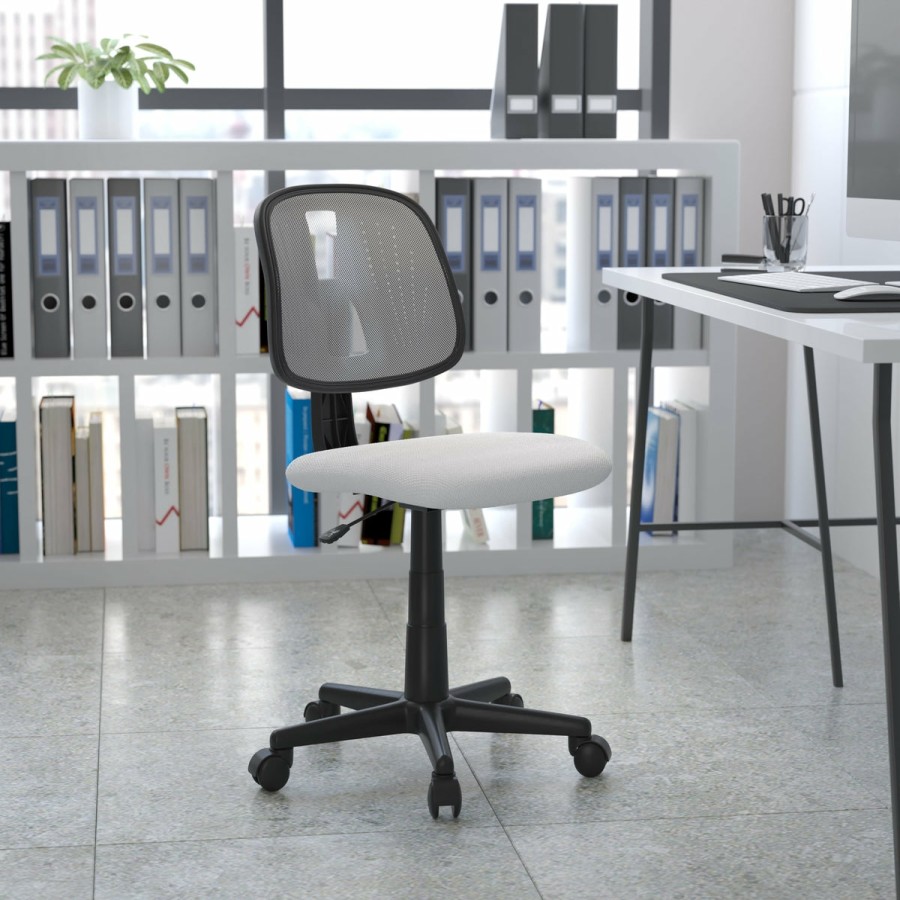 Office & Reception FLASH Task Office Chairs | Flash Fundamentals Mid-Back Mesh Swivel Task Office Chair With Pivot Back