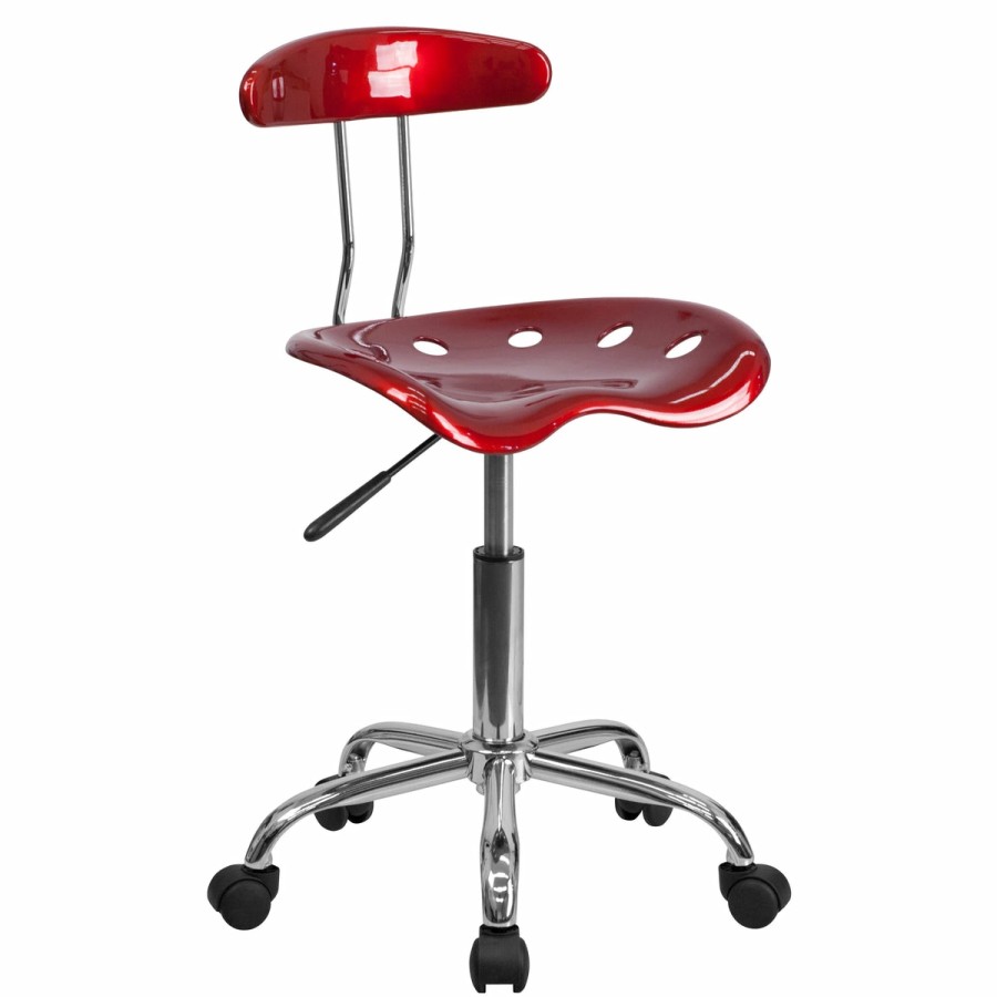 Office & Reception FLASH Task Office Chairs | Swivel Task Chair | Adjustable Swivel Chair For Desk And Office With Tractor Seat