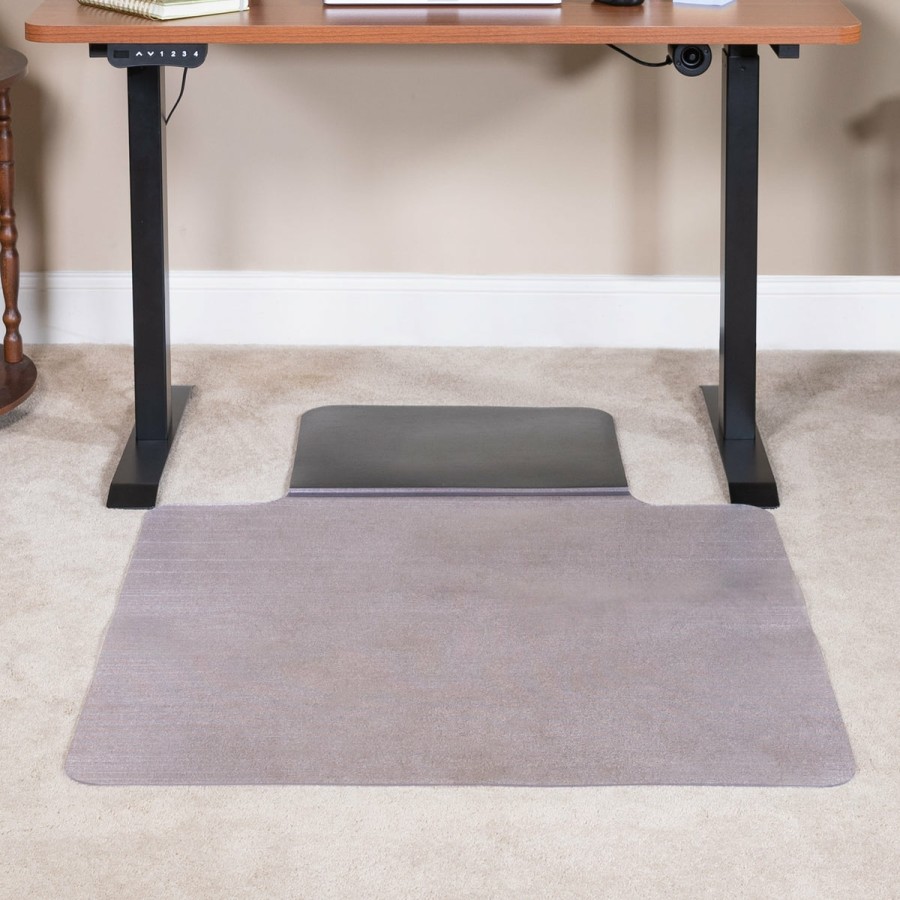 Office & Reception FLASH Office Chair Accessories | Sit Or Stand Mat Anti-Fatigue Support Combined With Floor Protection (36" X 53")