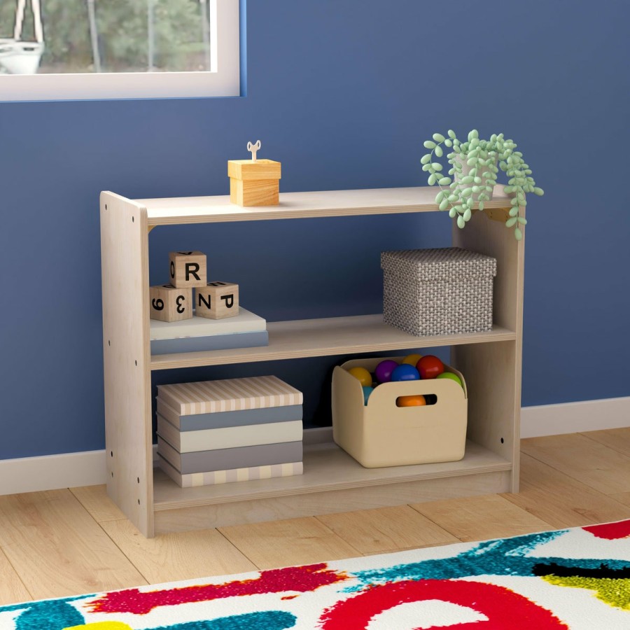 Classroom FLASH Wooden Classroom Storage | Bright Beginnings Commercial Grade Wooden Classroom Open Storage Unit, Safe, Kid Friendly Design