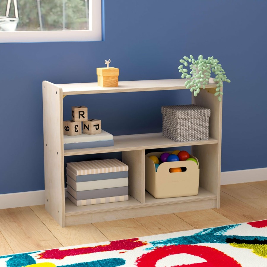 Classroom FLASH Wooden Classroom Storage | Bright Beginnings Commercial Grade Modular Wooden Classroom Open Storage Unit, Safe, Kid Friendly Design