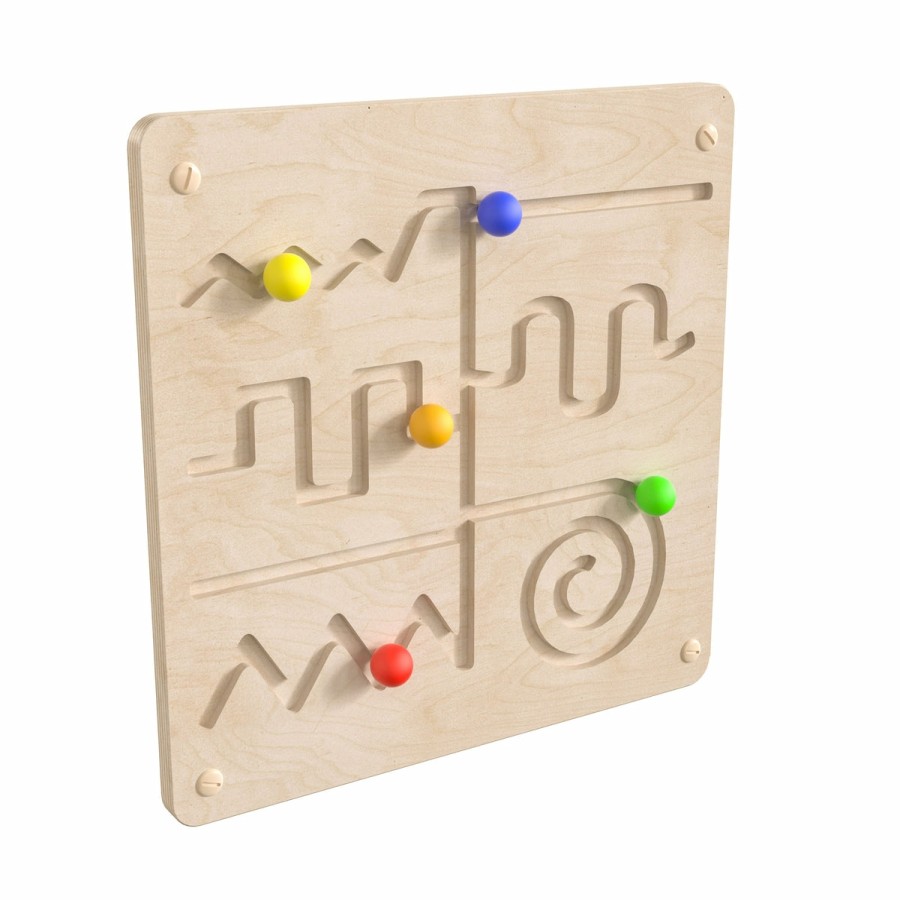 Classroom FLASH Stem Learning Systems | Bright Beginnings Commercial Grade Wooden Maze Motor Skills Steam Wall Accessory Board