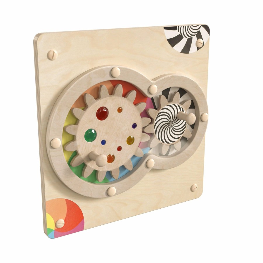 Classroom FLASH Stem Learning Systems | Bright Beginnings Commercial Grade Wooden Turning Gears Steam Wall Accessory Board