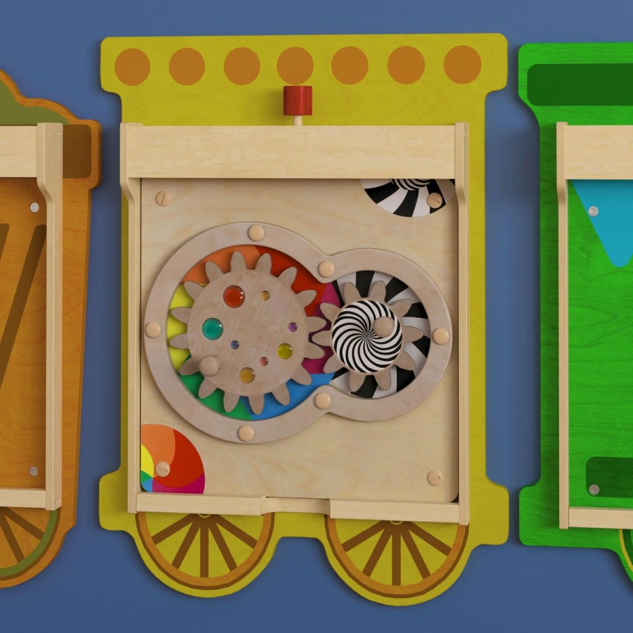 Classroom FLASH Stem Learning Systems | Bright Beginnings Commercial Grade Wooden Turning Gears Steam Wall Accessory Board