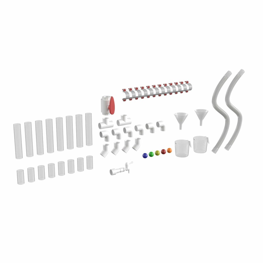 Classroom FLASH Stem Learning Systems | Bright Beginnings Commercial Grade 80 Piece Pipe Builder Set For Modular Steam Wall Systems