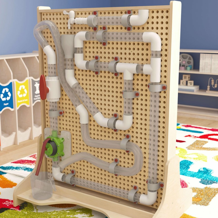 Classroom FLASH Stem Learning Systems | Bright Beginnings Commercial Grade 80 Piece Pipe Builder Set For Modular Steam Wall Systems