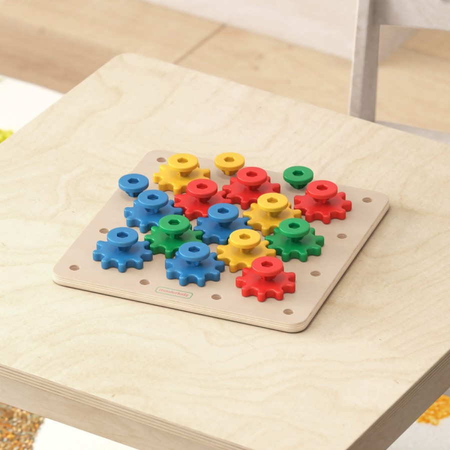 Classroom FLASH Puzzles & Art Activities | Bright Beginnings Commercial Grade Birch Plywood Stem Gear Building Busy Board