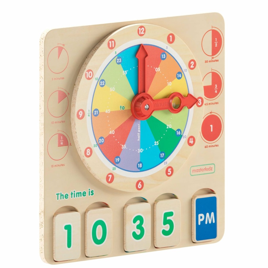 Classroom FLASH Puzzles & Art Activities | Bright Beginnings Commercial Grade Stem Telling Time Learning Board With Digital And Analog Readings