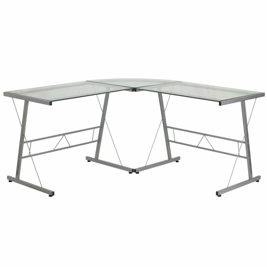 Office & Reception FLASH Desks | L-Shaped Desk 83.5" Computer Corner Desk, Gaming Corner Desk, Home Office Corner Desk, Gaming Desk, Space Saving, Easy To Assemble