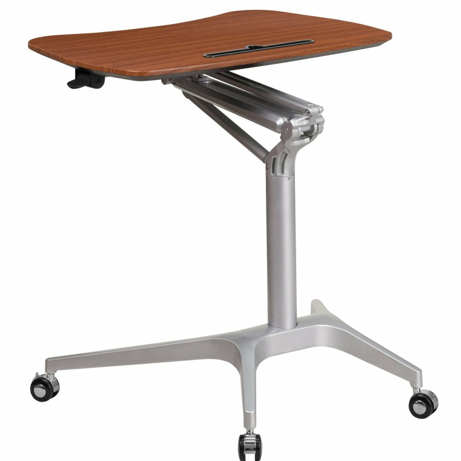 Office & Reception FLASH Desks | Mobile Sit-Down, Stand-Up Ergonomic Computer Desk - Standing Desk