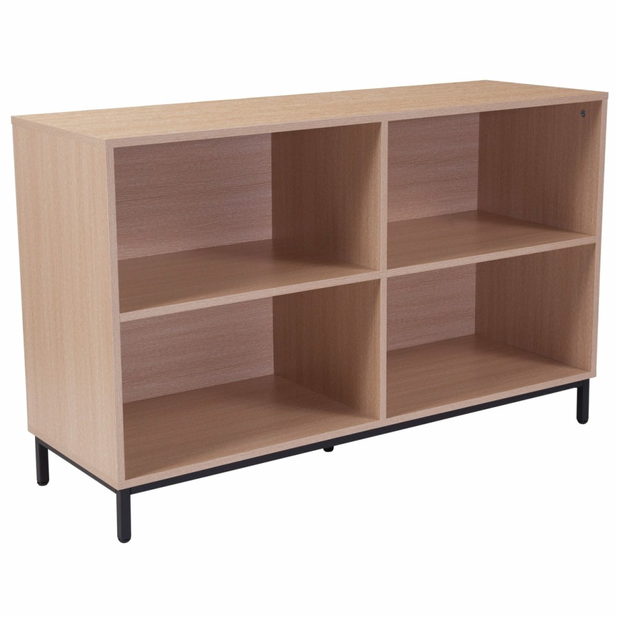 Office & Reception FLASH Storage And Book Shelves | Dudley 4 Shelf 29.5"H Open Bookcase Storage