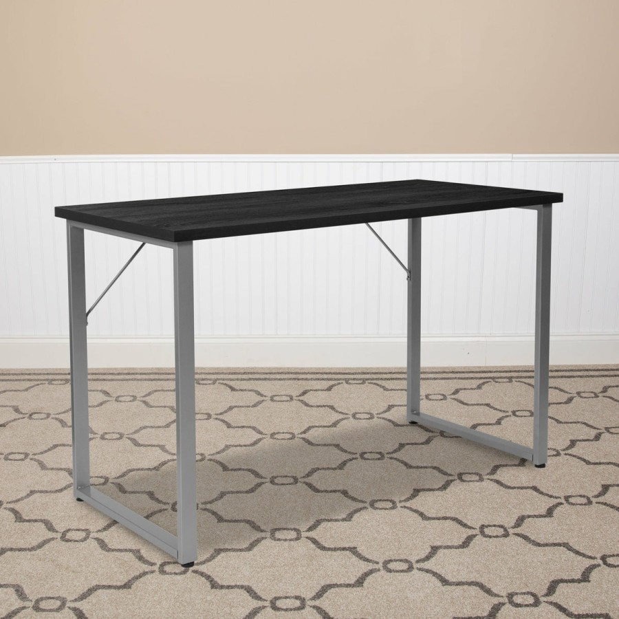 Office & Reception FLASH Desks | Harvey Computer Desk With Metal Frame