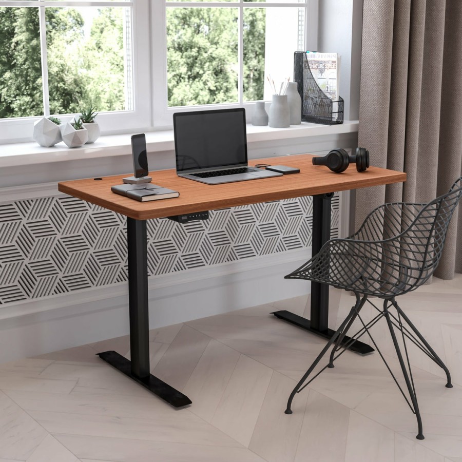 Office & Reception FLASH Desks | Electric Height Adjustable Standing Desk - Table Top 48" Wide - 24" Deep