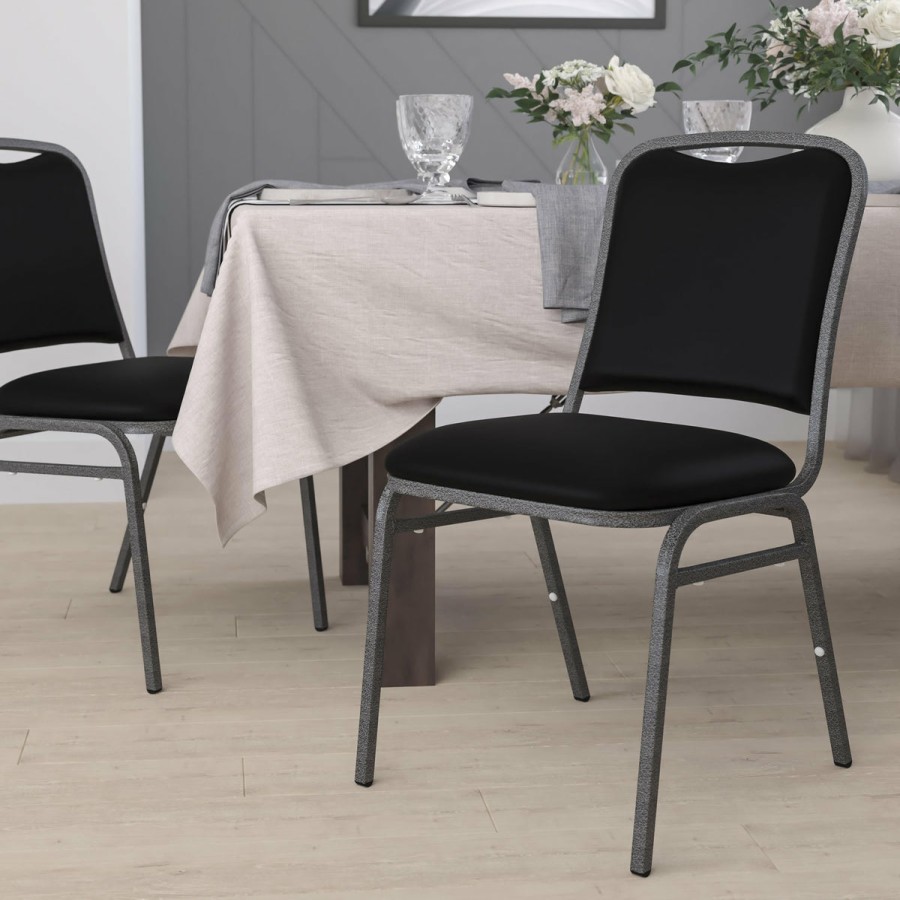 Banquet Chairs FLASH | Hercules Series Stacking Banquet Chair With Vinyl And 1.5'' Thick Seat - Frame