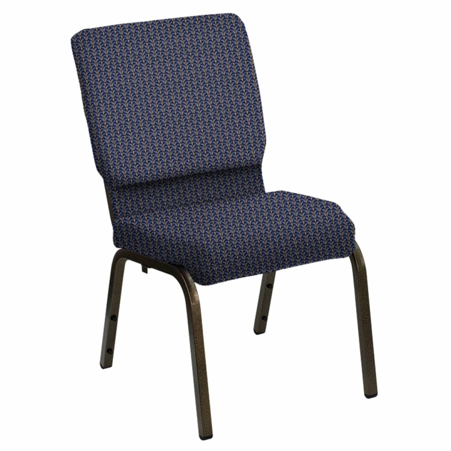 Church Chairs FLASH | Hercules Series 18.5''W Church Chair In Mission Fabric - Gold Vein Frame