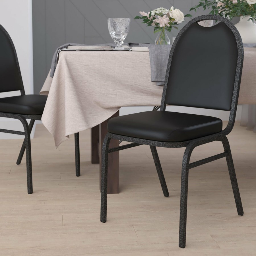 Banquet Chairs FLASH | Hercules Series Commercial Grade 500 Lb. Capacity Dome Back Stacking Banquet Chair With Metal Frame