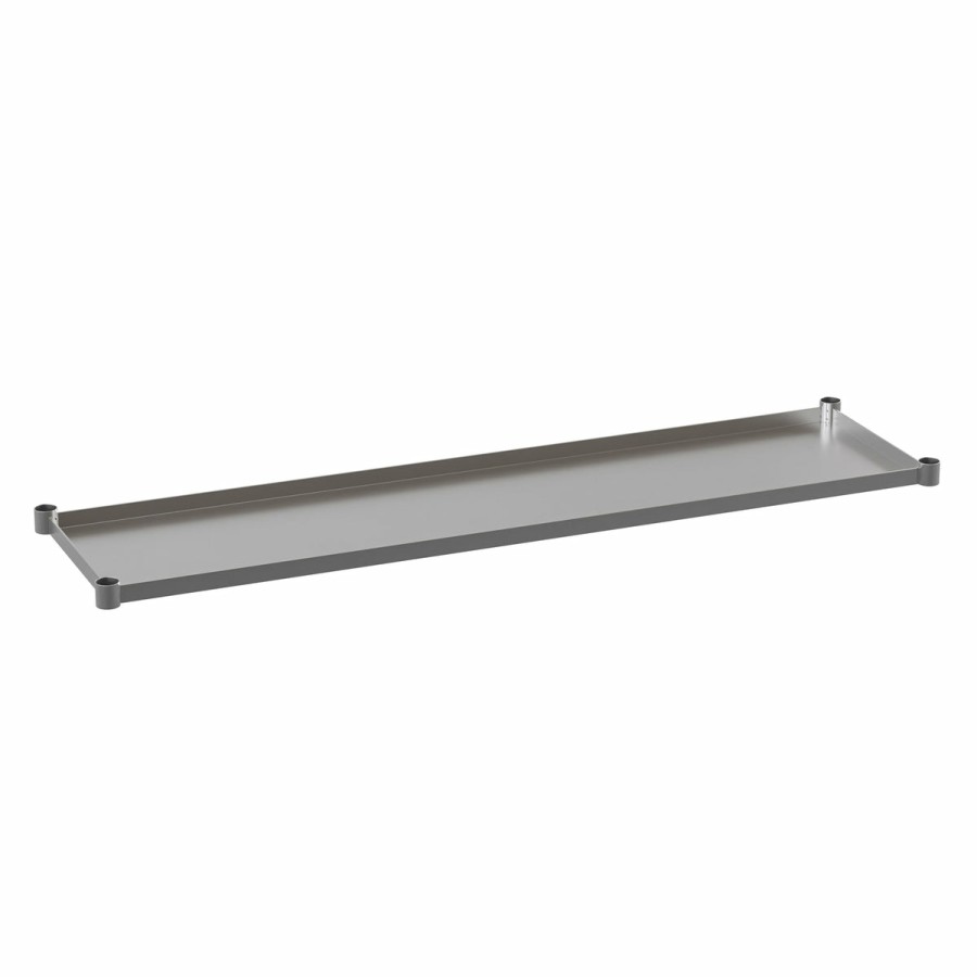 More FLASH | Galvanized Under Shelf For Prep And Work Tables - Adjustable Lower Shelf For Stainless Steel Tables