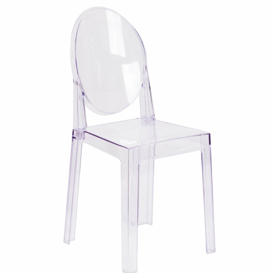 Folding & Event FLASH Ghost Chairs & Stools | Ghost Chair With Oval Back