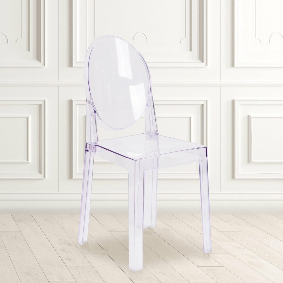 Folding & Event FLASH Ghost Chairs & Stools | Ghost Chair With Oval Back