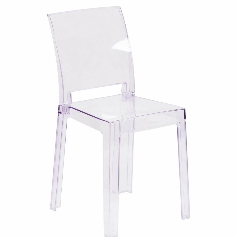 Folding & Event FLASH Ghost Chairs & Stools | Ghost Chair With Square Back