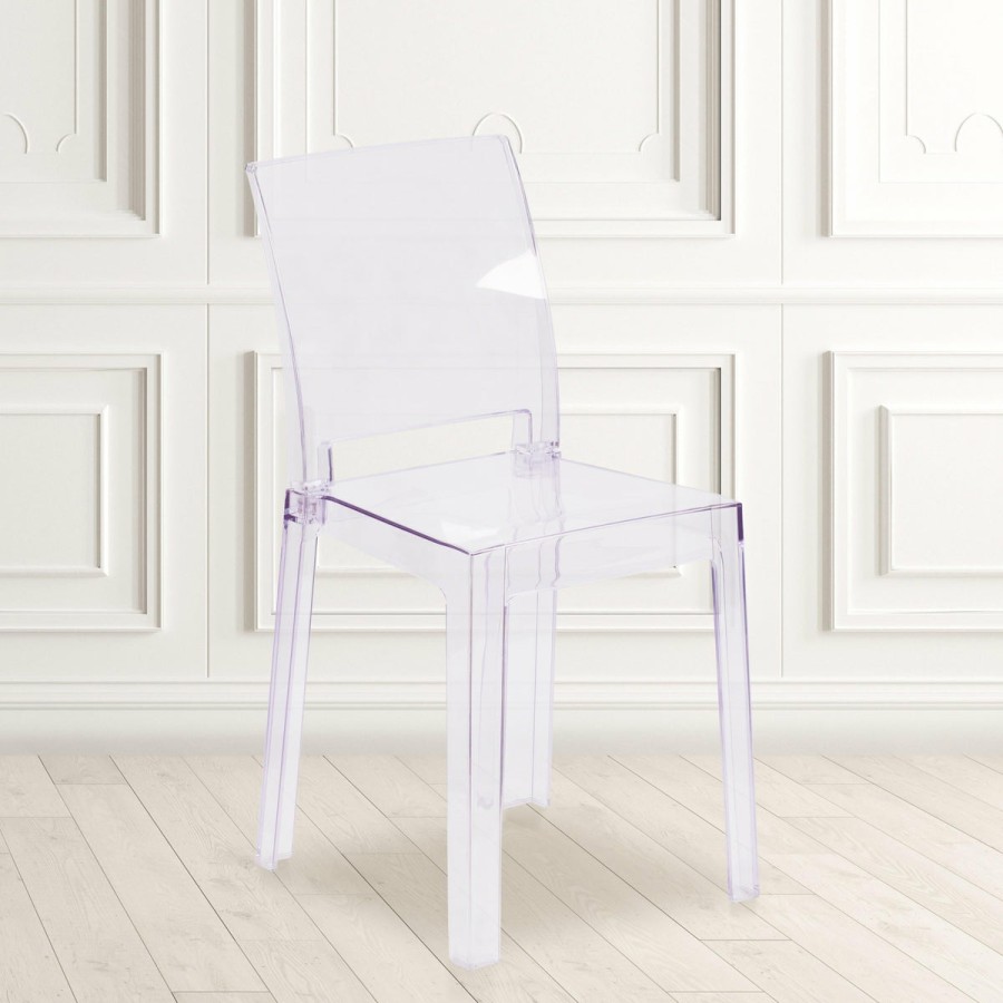 Folding & Event FLASH Ghost Chairs & Stools | Ghost Chair With Square Back