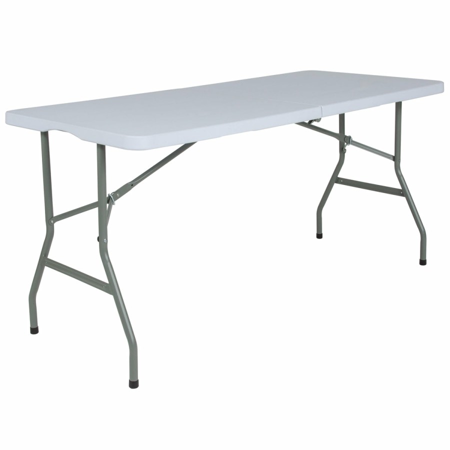 Folding & Event FLASH Plastic Folding Tables | 4.97-Foot Bi-Fold Plastic Folding Table