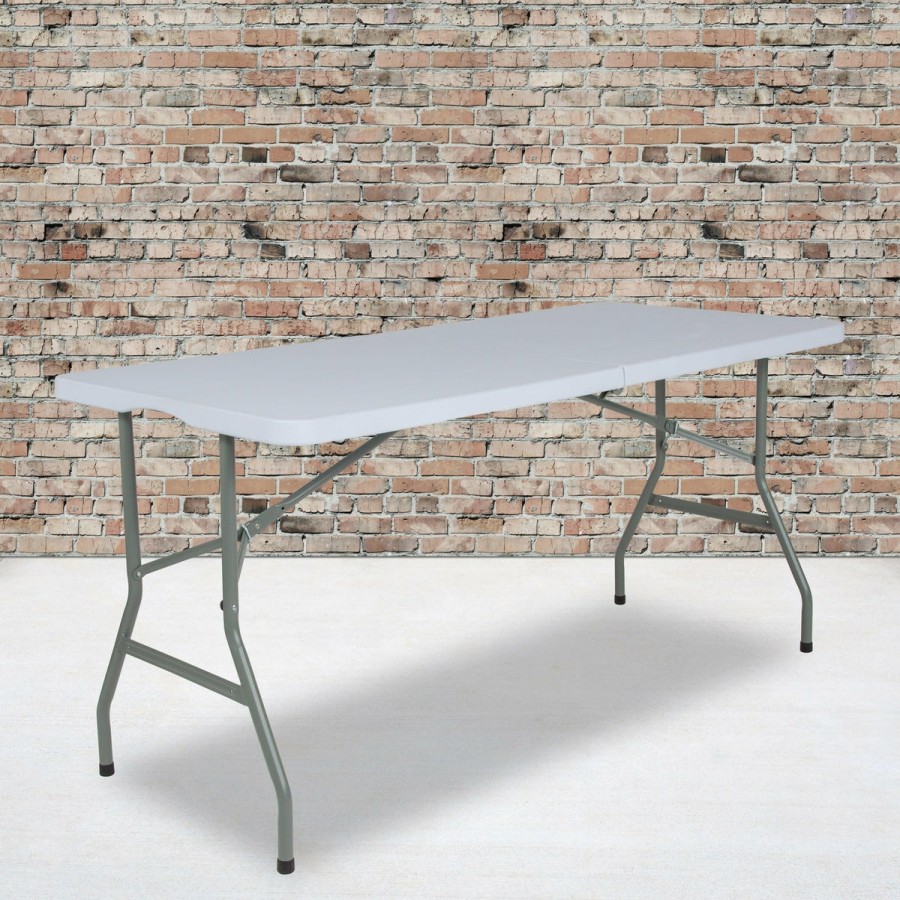 Folding & Event FLASH Plastic Folding Tables | 4.97-Foot Bi-Fold Plastic Folding Table