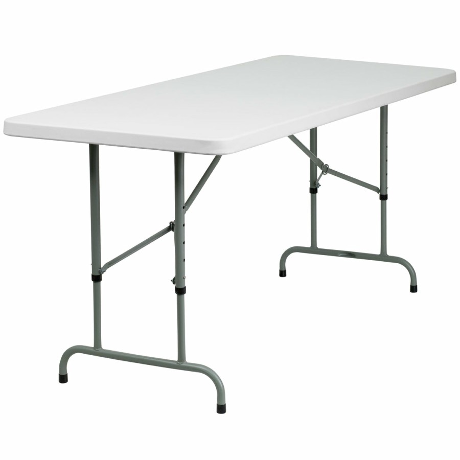 Folding & Event FLASH Plastic Folding Tables | 6-Foot Height Adjustable Plastic Folding Table