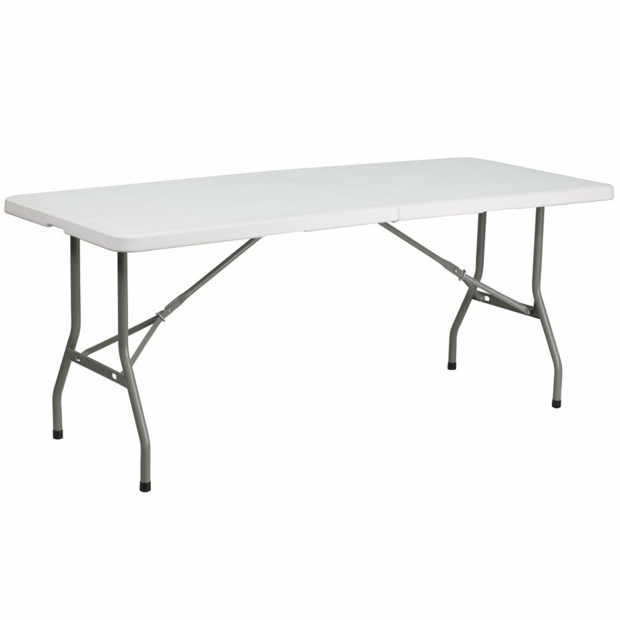 Folding & Event FLASH Plastic Folding Tables | 6-Foot Bi-Fold Plastic Folding Table