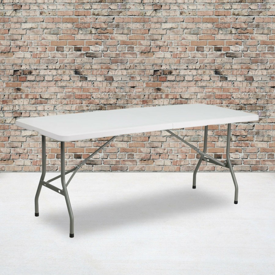 Folding & Event FLASH Plastic Folding Tables | 6-Foot Bi-Fold Plastic Folding Table