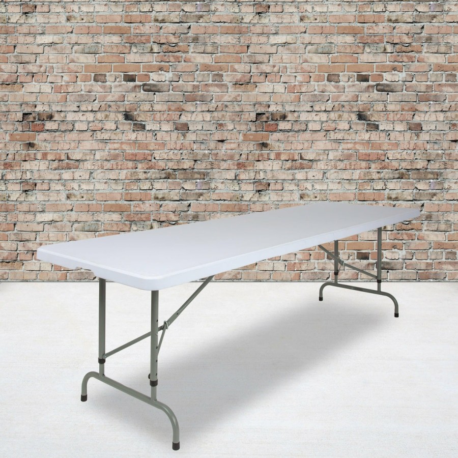 Folding & Event FLASH Plastic Folding Tables | 8-Foot Height Adjustable Plastic Folding Table