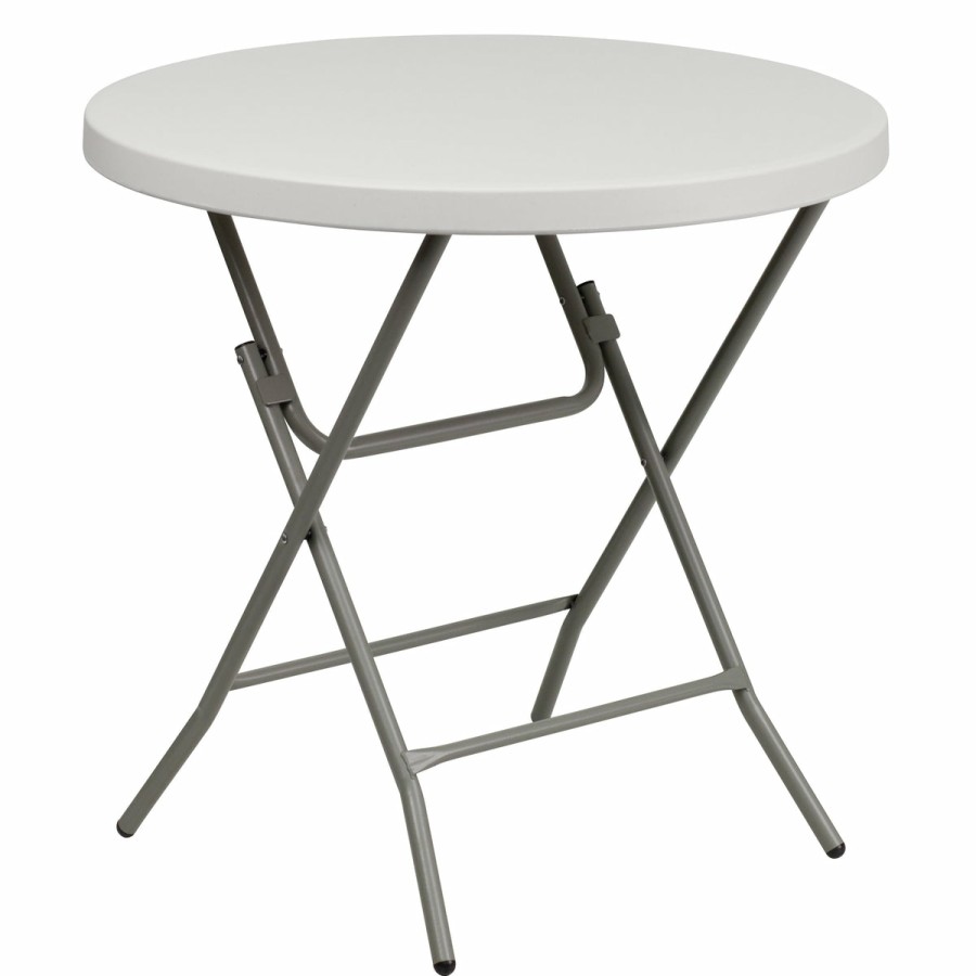 Folding & Event FLASH Plastic Folding Tables | 2.63-Foot Round Plastic Folding Table