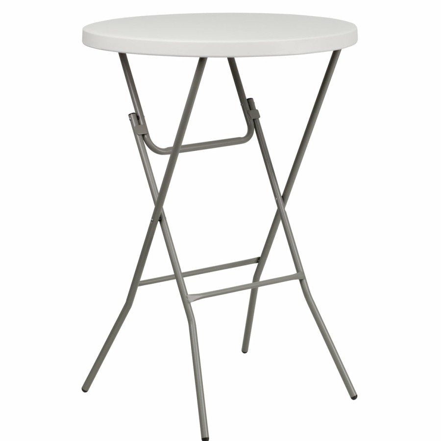 Folding & Event FLASH Plastic Folding Tables | 2.63-Foot Round Plastic Bar Height Folding Table