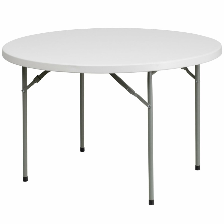 Folding & Event FLASH Plastic Folding Tables | 4-Foot Round Plastic Folding Table