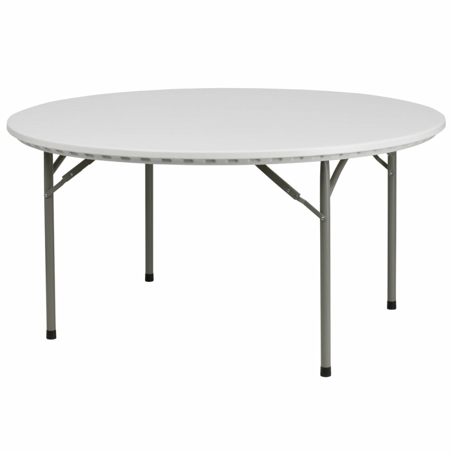 Folding & Event FLASH Plastic Folding Tables | 5-Foot Round Plastic Folding Table