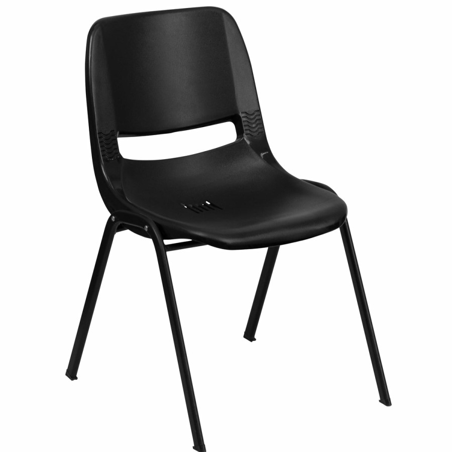 Classroom FLASH Plastic Stack & Student Chairs | Hercules Series 440 Lb. Capacity Kid'S Ergonomic Shell Stack Chair With 12" Seat Height