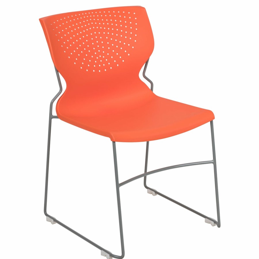 Office & Reception FLASH Reception Stack Chairs | Hercules Series 661 Lb. Capacity Full Back Stack Chair With Powder Coated Frame