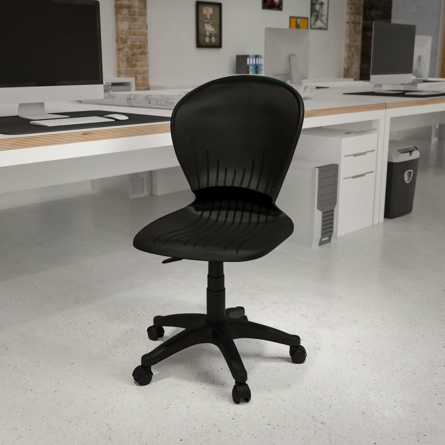 Office & Reception FLASH Task Office Chairs | Low Back Plastic Swivel Task Office Chair